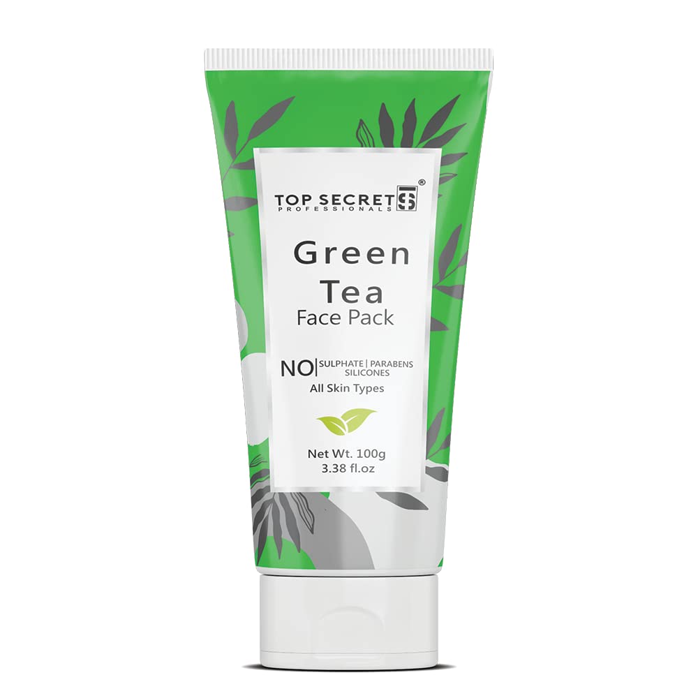 Best Green Tea Face Mask for Men & Women - Brightening & Glowing Skin Care | Sulfate & Paraben Free | Suitable for All Skin Types | 100ml | Perfect for Daily Skincare Routine & Spa Days