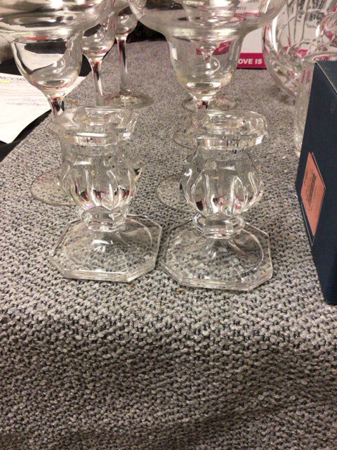 4 Pack Glass Candle Holders - Elegant Clear Votive Candle Holders for Wedding, Party, Home Decor & Table Centerpieces - Perfect for Romantic Dinners, Spa Nights & Holiday Decorations