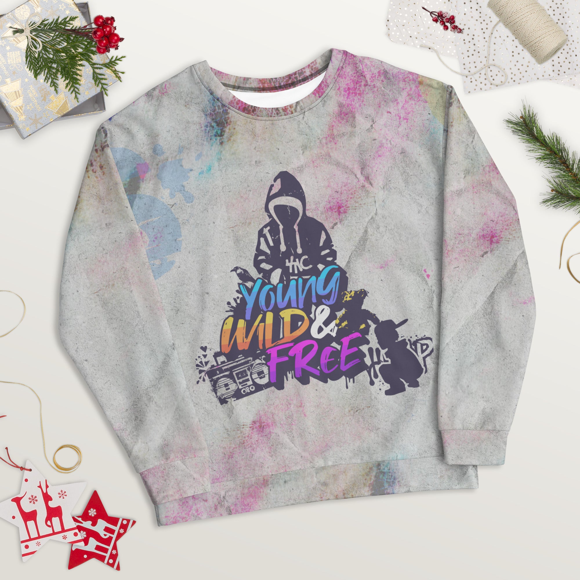 Young Wild Free Unisex Sweatshirt - Trendy Oversized Pullover for Men & Women | Perfect for Streetwear, Casual Outfits & Loungewear
