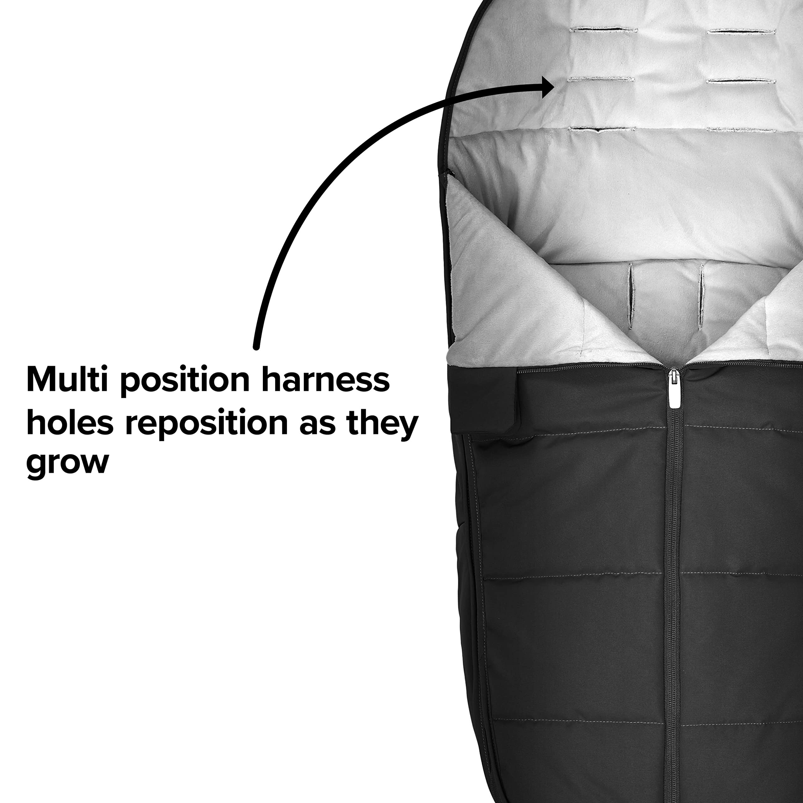 Diono All Weather Stroller Footmuff - Universal Fit for Baby to Toddler with Super Soft Padding, Weatherproof & Water Resistant Lining (Black Midnight) - Perfect for Winter Strolls, Outdoor Adventures & Cold Weather Protection