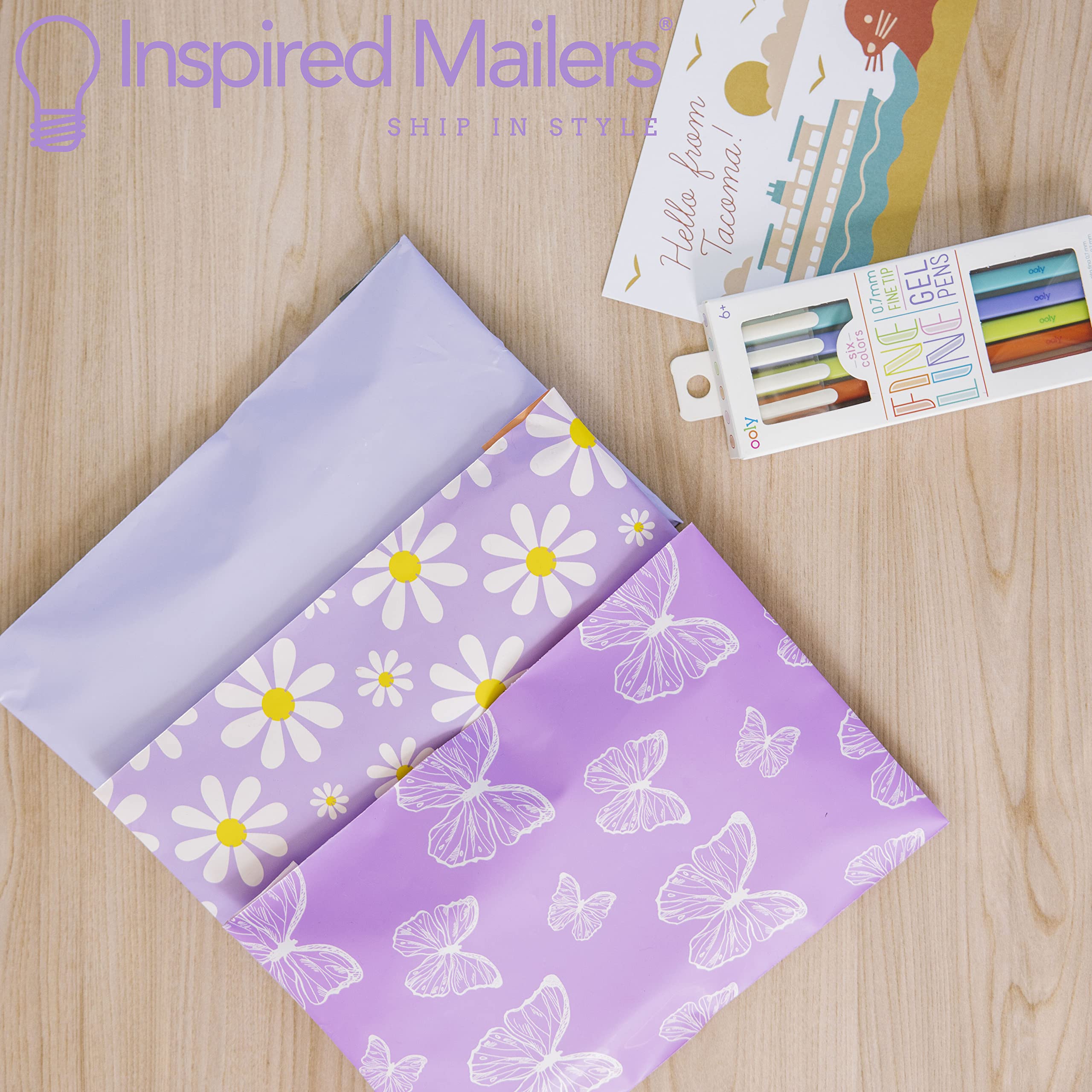 50 Pack Lavender Purple Poly Mailers 14.5 x 19 Inches - Waterproof Shipping Envelopes for Ecommerce, Clothing & Subscription Boxes - Durable Mailing Bags for Online Stores, Small Business Packaging & Gift Wrapping