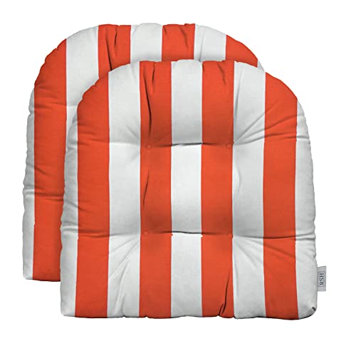 Coral & White Stripe
