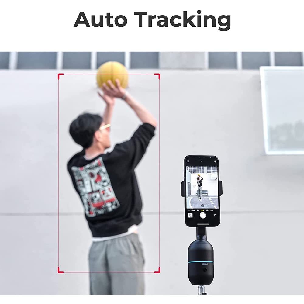 OBSBOT OSB-2007-C Me AI Auto-Tracking Webcam with Phone Mount - 1080P HD Streaming Camera for Video Calls, Live Streaming & Content Creation - Includes 1 Year CPS Protection Plan (Perfect for Home Office, Gaming & Remote Work)