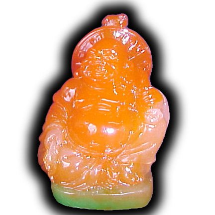 Happy Home Buddha Statue - Miniature Red Jade Figurine for Meditation, Feng Shui & Home Decor