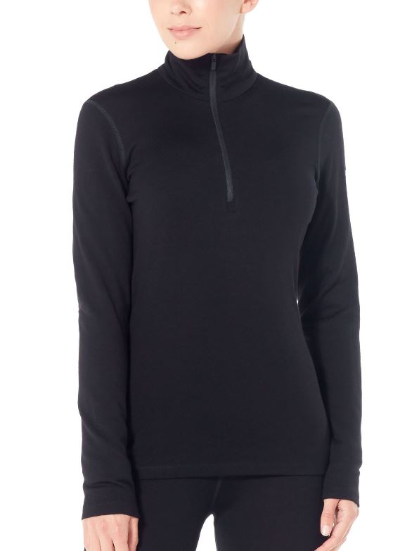 Icebreaker 260 Tech LS Half Zip Women's Merino Wool Base Layer - Warm & Breathable Long Sleeve Shirt for Hiking, Skiing & Outdoor Activities