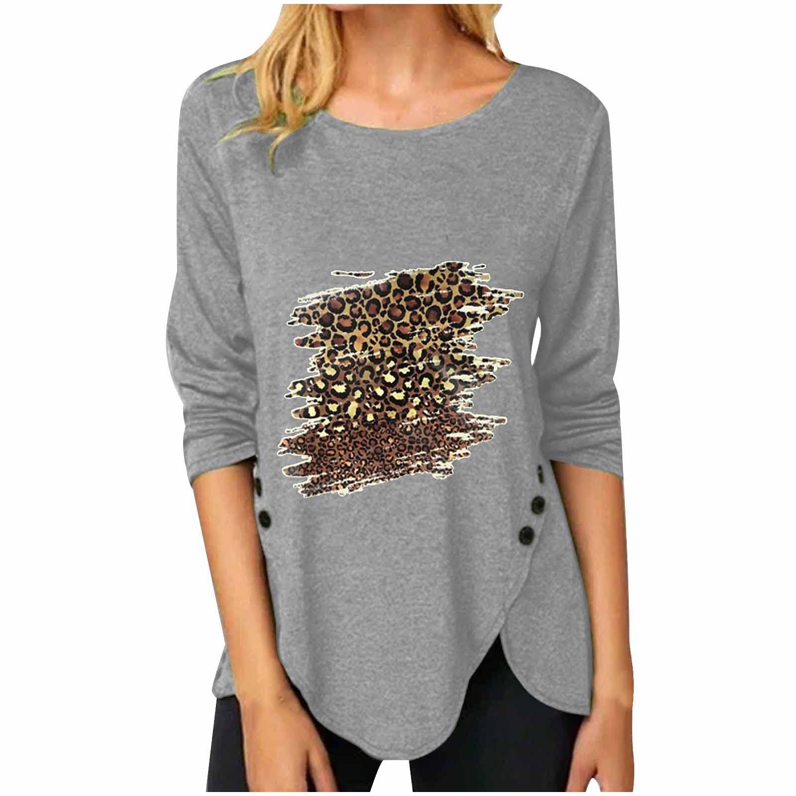 DOLKFU Women's Long Sleeve Raglan T-Shirt - Trendy Fall Blouse with Crew Neck & Loose Fit Tunic Top for Casual Wear | Perfect for Office, Weekend Outings and Layering in Cool Weather