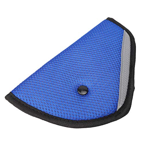 3PCS Car Seat Belt Adjustment Pad - Soft Triangular Mesh Seat Cover for Baby & Kids - Comfortable Belt Attachment (Blue) | Perfect for Long Road Trips & Child Safety
