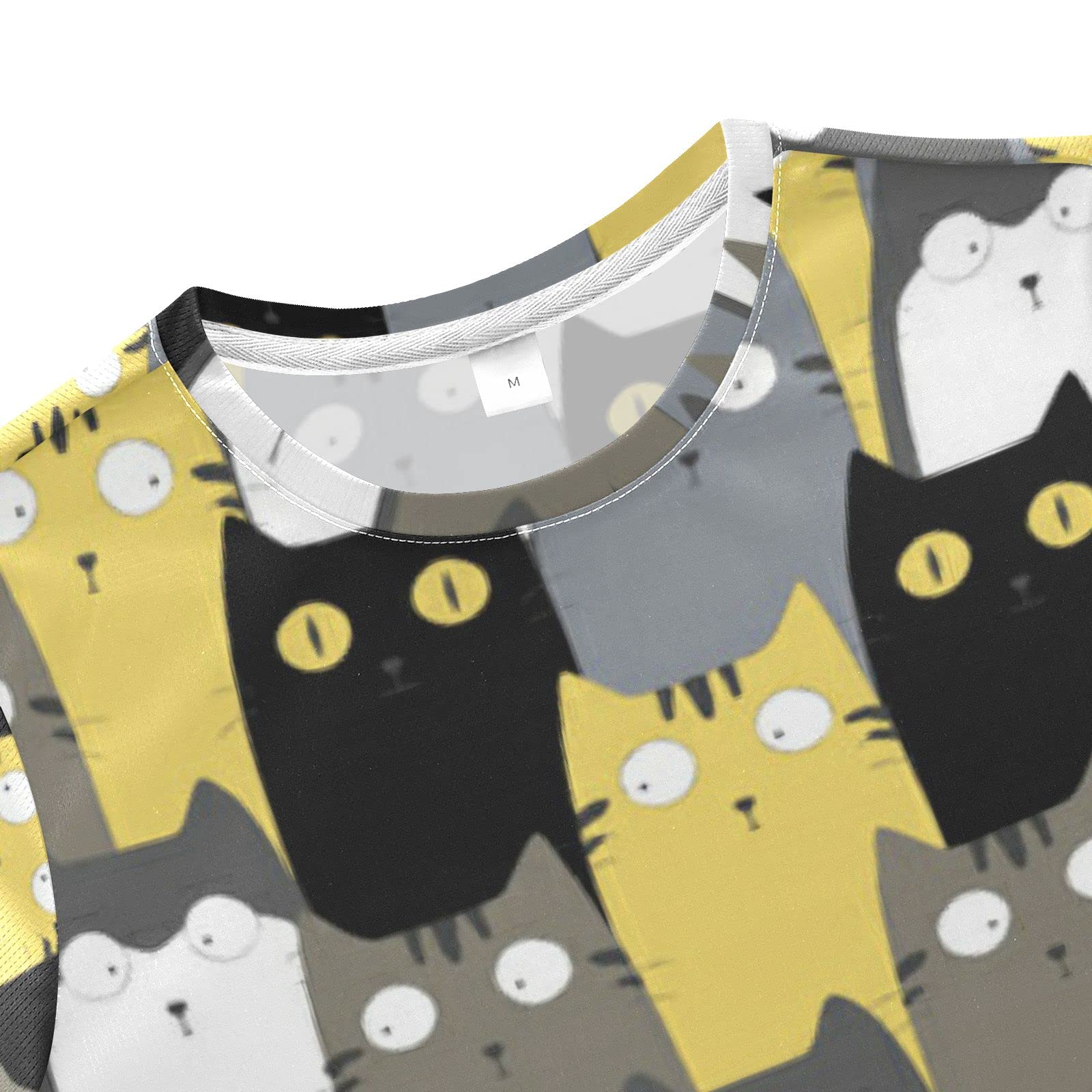 Adorable Cat Print Boys Summer Outfits - Cute Short Sets for Toddlers & Kids | Playwear for Outdoor Activities & Casual Wear