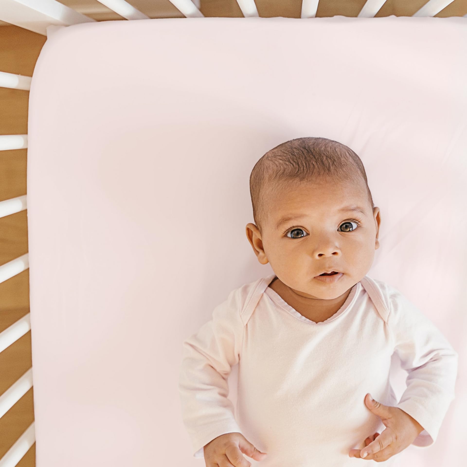 Premium 6A Grade 19 Momme Mulberry Park Fitted Silk Crib Sheet - Hypoallergenic Baby Bedding for Sensitive Skin (28