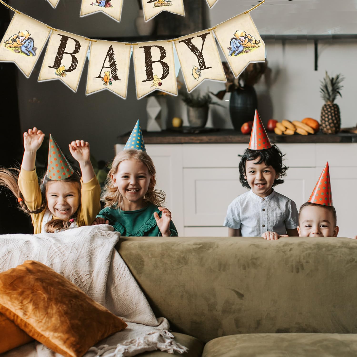 Winnie the Pooh Baby Shower Banner - Classic Pooh Nursery Decor for Baby Showers & Birthday Parties | Perfect for Gender Reveals, First Birthdays & Nursery Wall Decor