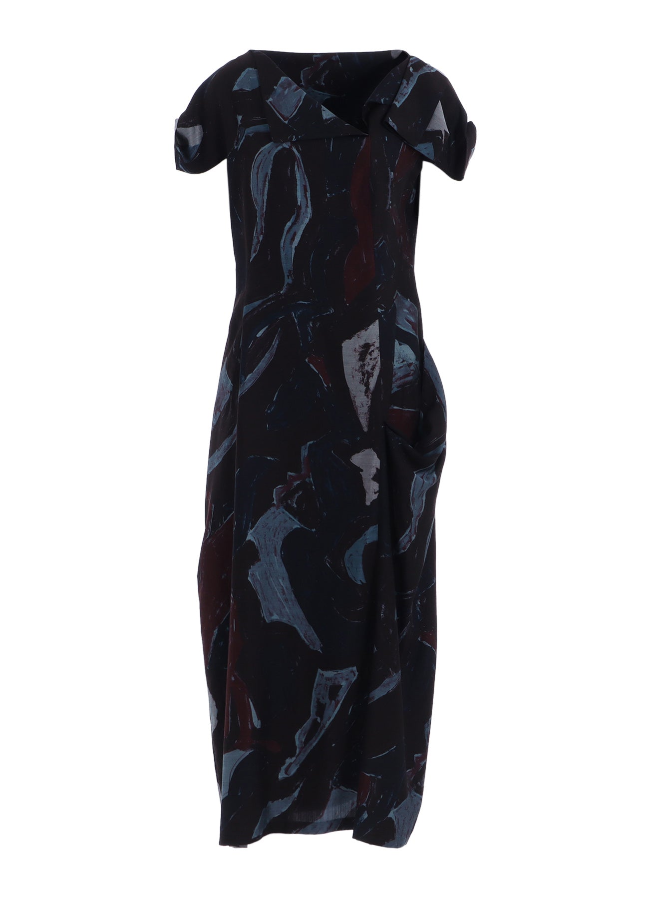 Stylish CU/DUNGAREE Twill Painted City Print Square Neck Dress for Women | Trendy Casual & Party Wear | Perfect for Urban Outings, Date Nights & Summer Vacations