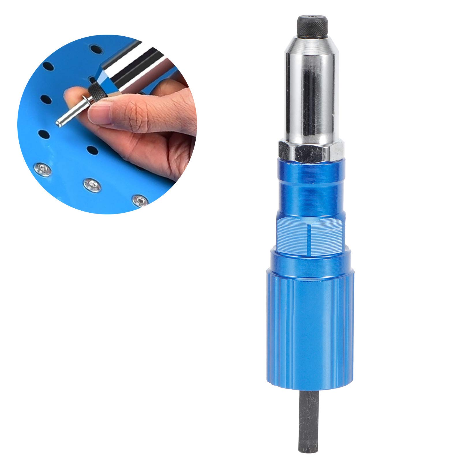 TOPINCN Aluminum Alloy Rivet Drill Attachment - Electric Riveter Conversion Kit with Handle for DIY & Carpentry | Perfect for Metalworking, Home Repairs & Woodworking Projects