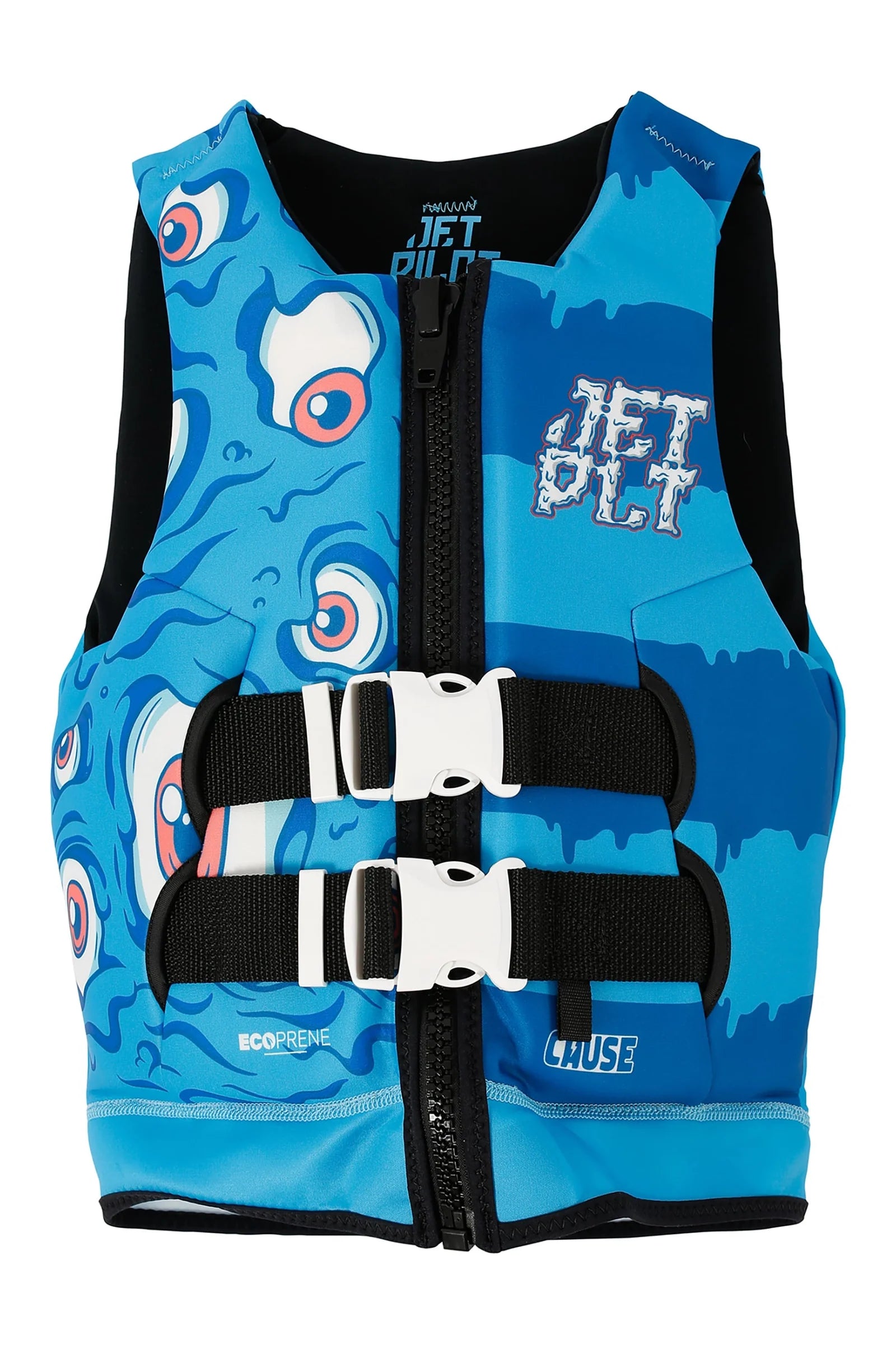 Cause Boys FE Neoprene Youth Eco Vest - Blue | Kids Water Sports Life Jacket for Swimming, Boating & Outdoor Activities