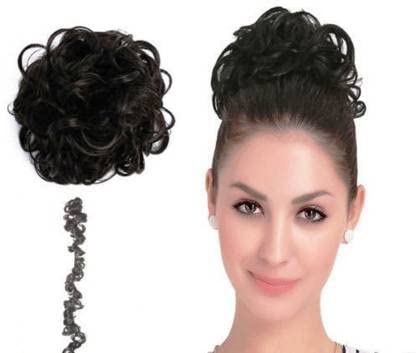 Women's Artificial Hair Bun Extensions - Messy Bun Hair Accessories with Rubber Bands & Frill Details | Perfect for Everyday Wear, Parties, and Special Occasions