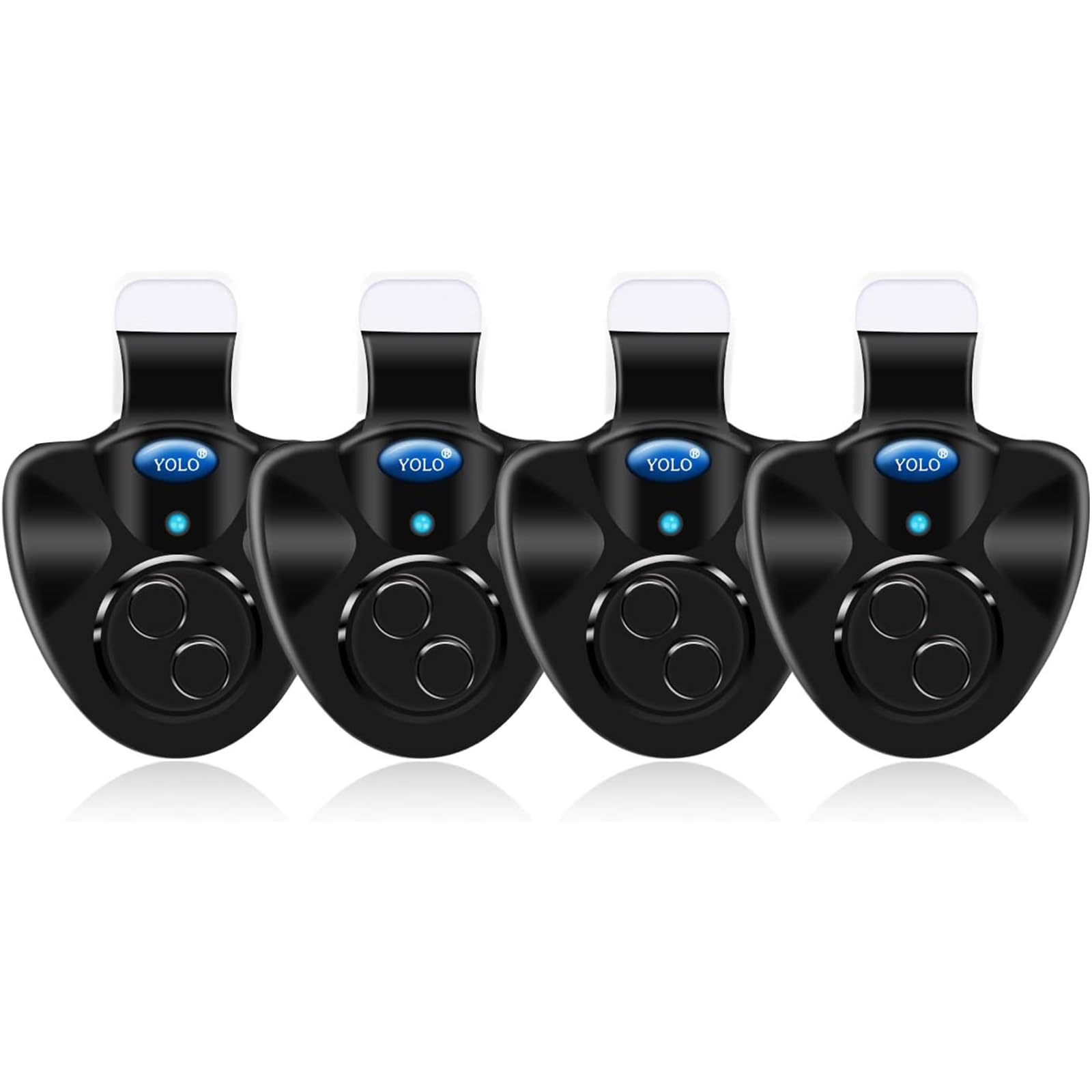 4 Pack Black LED Fishing Light Bulbs with Sound Alarm - Waterproof Underwater Fishing Lights for Night Fishing, Boat, Dock, and Ice Fishing | Durable & Bright Bait Attractor