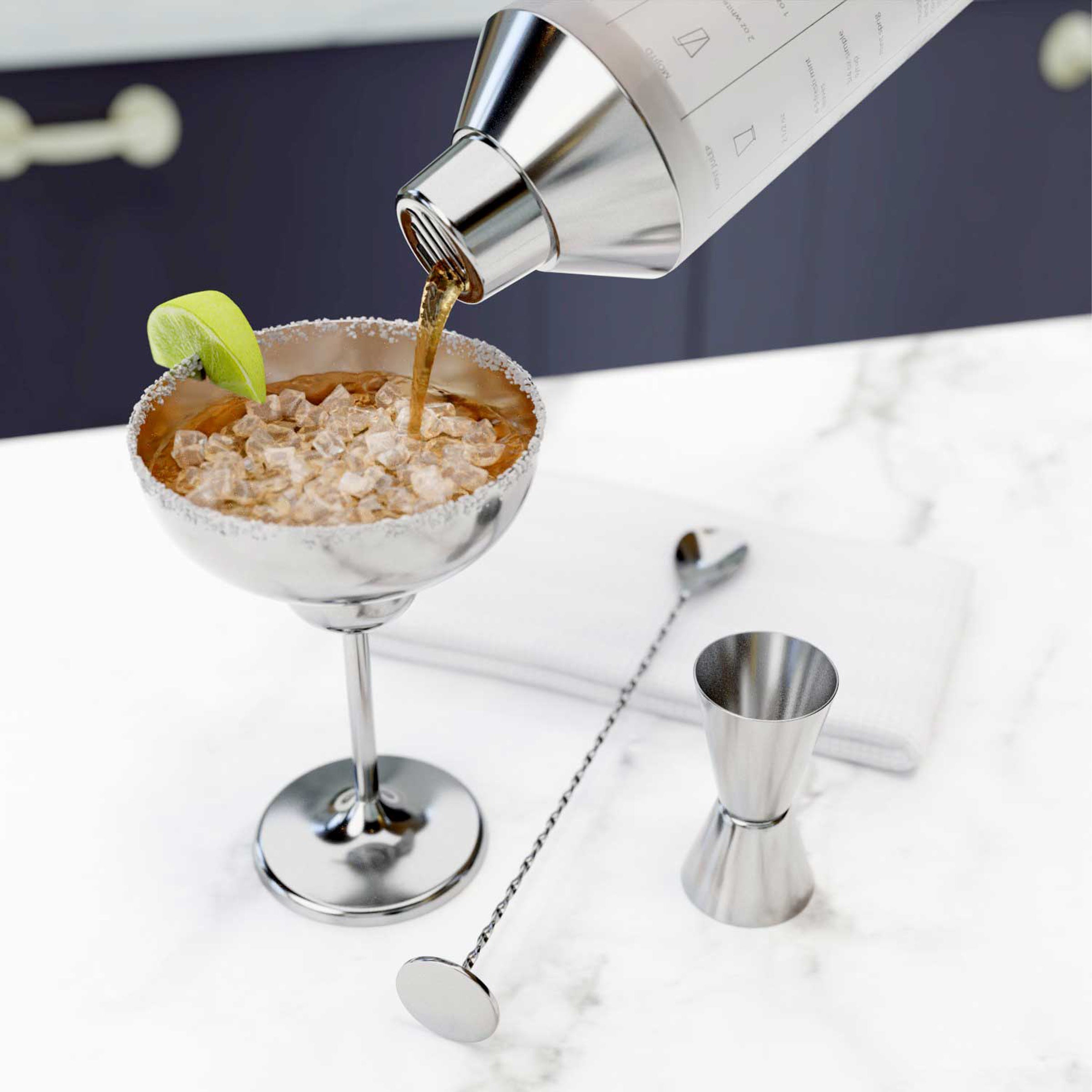 Premium 5-Piece Mixology Shaker Set - Professional Cocktail Making Kit for Bartenders & Home Bars - Perfect for Mojitos, Margaritas & Party Drinks