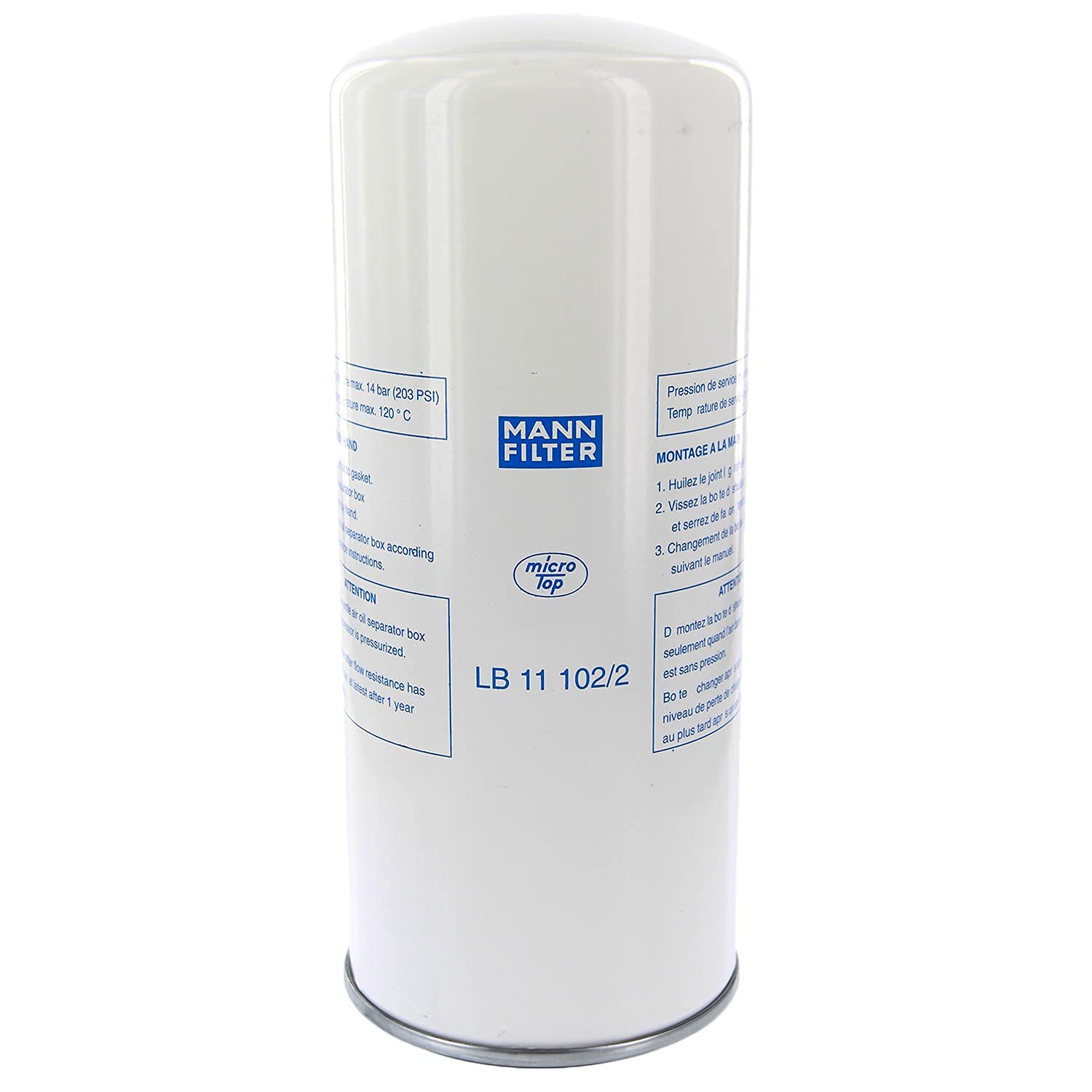 High-Quality Aftermarket Air/Oil Separator Replacement - Compatible with MANN Filter LB 11 102/2 | Spin-On Type | for Compressed Air Equipment & Systems | Perfect for Industrial Air Compressors, Pneumatic Tools & HVAC Systems