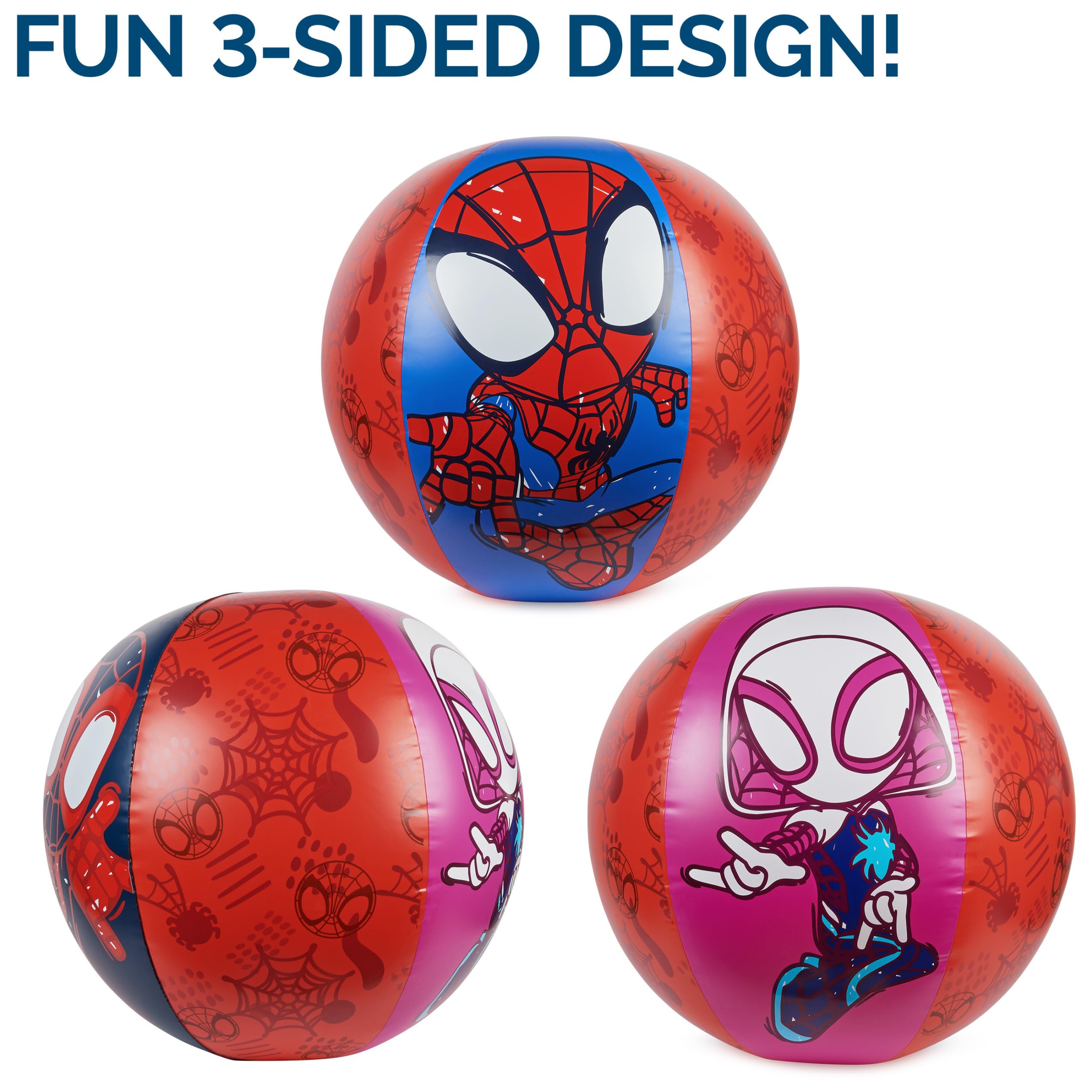 **Swimways Marvel Spiderman Giant Inflatable Beach Ball - Fun Kids Pool & Beach Toy for Ages 5+, Perfect for Swimming, Summer Parties & Outdoor Water Play**