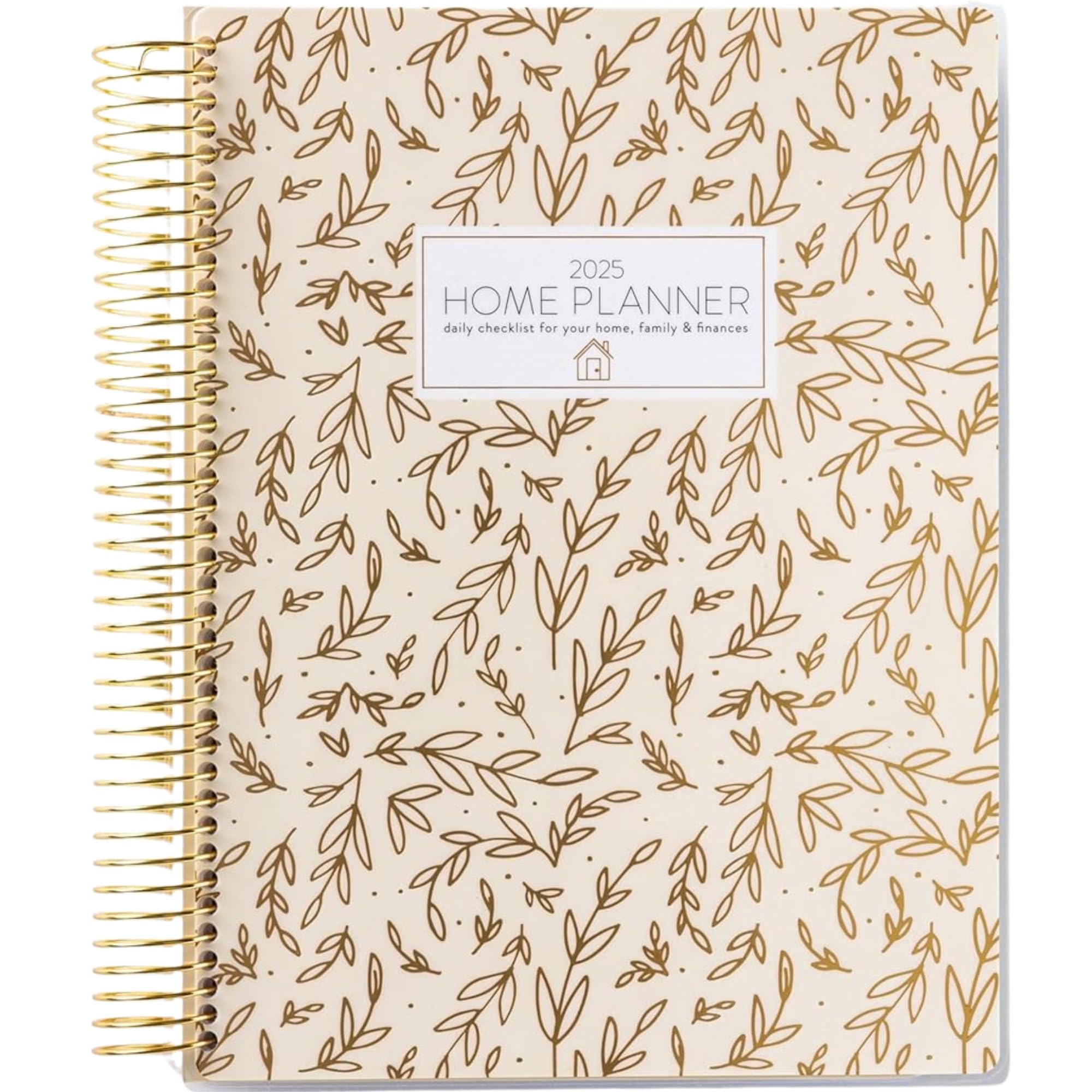 2025 Home Planner with Stickers - Daily Checklist, Monthly Budget & Calendar Layout - Vacation Planner for Work from Home - Coil Bound & Poly Laminated Cover - Perfect for Remote Work, Budgeting & Travel Planning