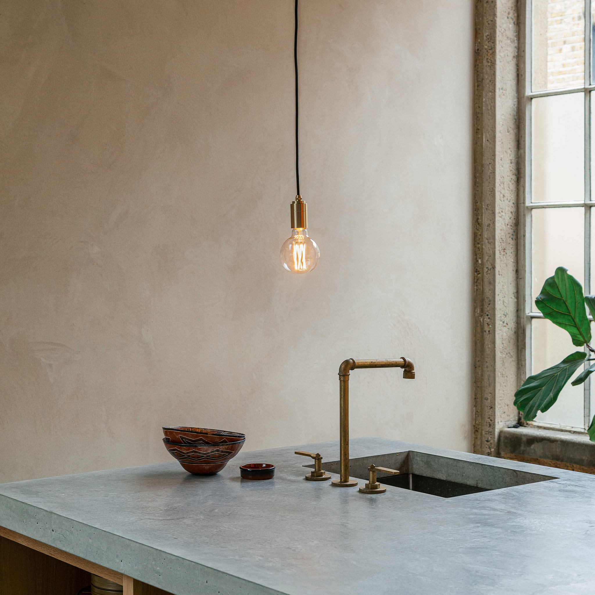 Elva Oak Wood Pendant Light - Modern Handcrafted Hanging Fixture for Kitchen Island, Dining Room, and Bedroom Lighting