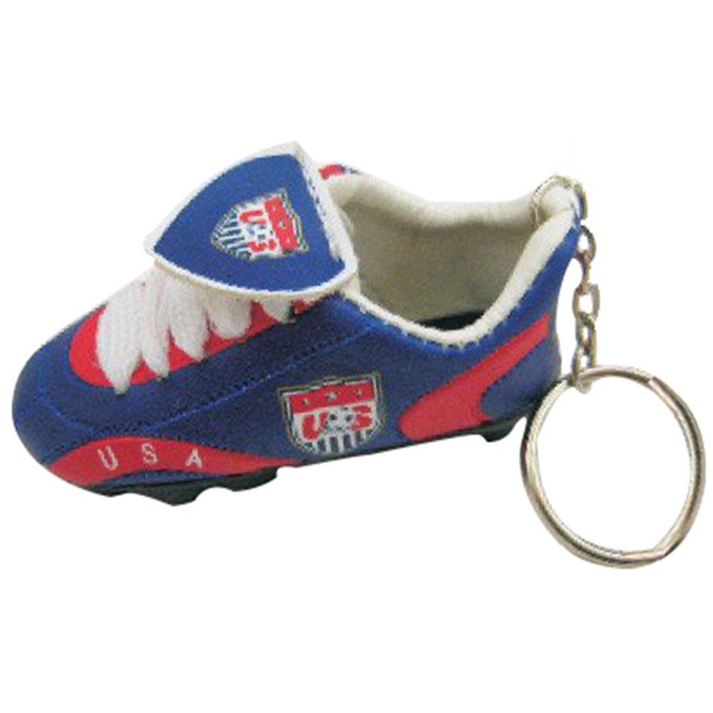 USA United States Soccer Mini Shoe Keychains - Team Spirit Keyrings for Fans, Gifts, and Bag Accessories