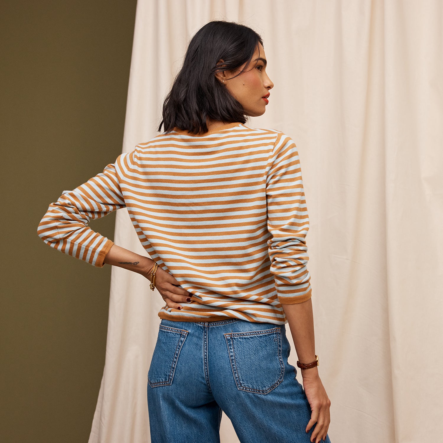 Pierre Women's Knit Top in Copper - Soft & Stylish Crewneck Sweater for Casual Wear & Layering