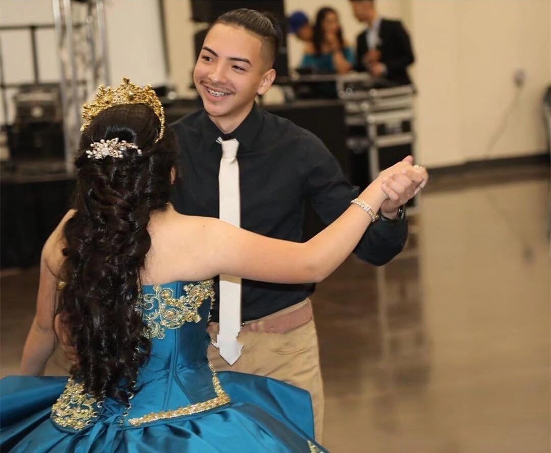 Gold Embroidered Beaded Quinceanera Dresses for Damas | Plus Size Ball Gown Prom Sweet 16 Dress for Women 2025 | Perfect for Quinceañeras, Proms, and Formal Events