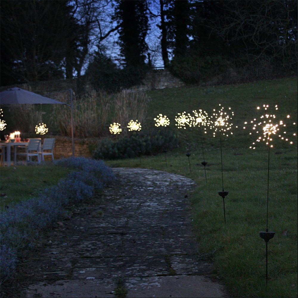 Solar Starburst LED Stake Light - Outdoor Garden Pathway Lights for Walkway, Yard, and Patio Decoration - Weatherproof Solar Powered Landscape Lighting