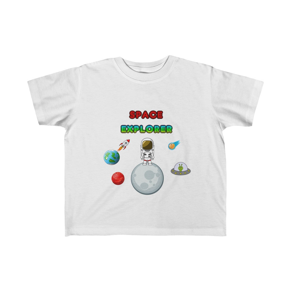 Kids Space Explorer T-Shirt - Astronaut Galaxy Print Tee for Boys & Girls - Fun Science Fiction Outfit for School, Play & Costume Parties