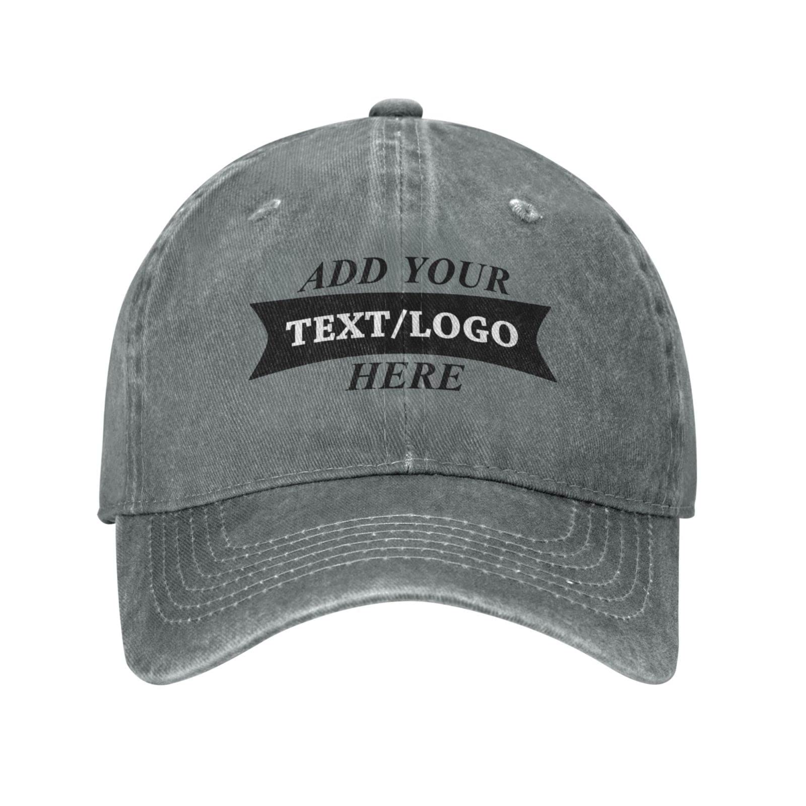 Custom Embroidered Baseball Caps - Add Photos, Logo & Text for Personalized Hats - Adjustable Unisex Fit - Perfect for Sports, Gifts & Brand Promotions