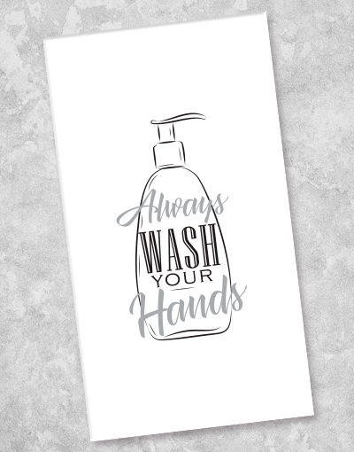Always Wash Your Hands Guest Towel Napkins - 36 Count, Premium Cotton Bathroom & Kitchen Towels for Home, Parties, and Restaurants | Soft & Absorbent Hand Towels for Guests