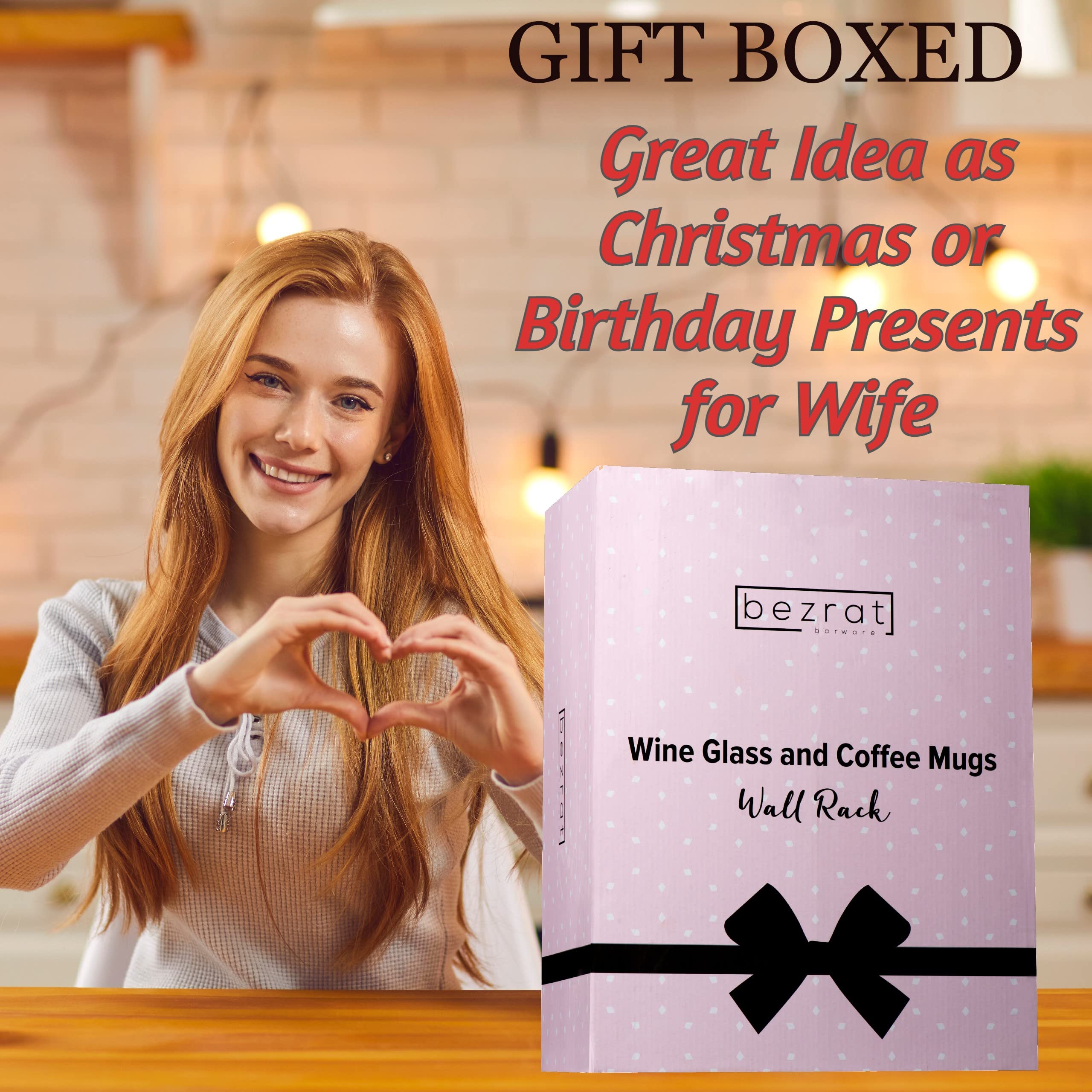 Best Mother's Day & Birthday Gifts for Women - Funny Unique Presents for Mom, Wife, Sister, Aunt - 2 Glass Set & 2 Coffee Mugs Gift Box - Perfect for Mother's Day Celebrations, Housewarming, Anniversary & Coffee Lovers
