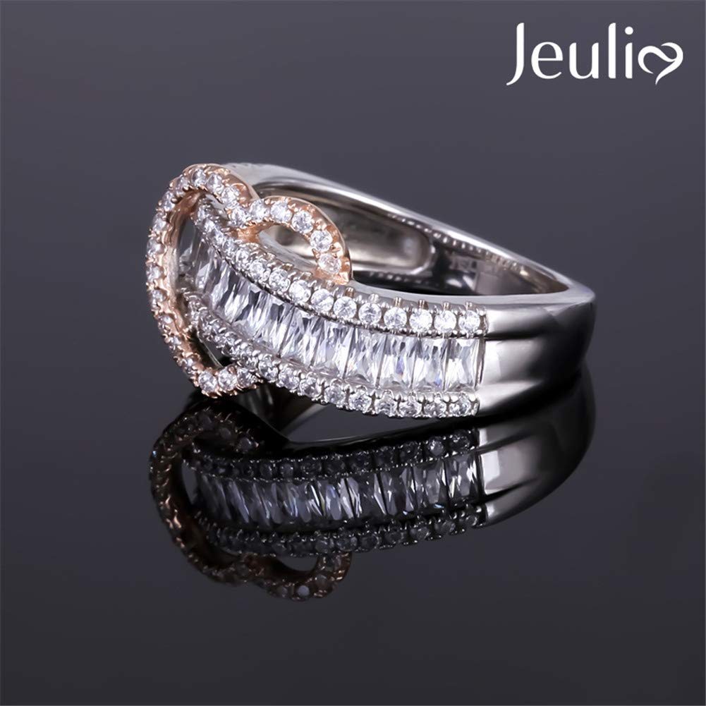 3.5 Carat Heart Cut Diamond Engagement Ring for Women - 925 Sterling Silver Two Tone Wedding Band with Halo CZ Solitaire - Anniversary Promise Ring Gift Set with Jewelry Box (Perfect for Proposals, Weddings & Romantic Occasions)