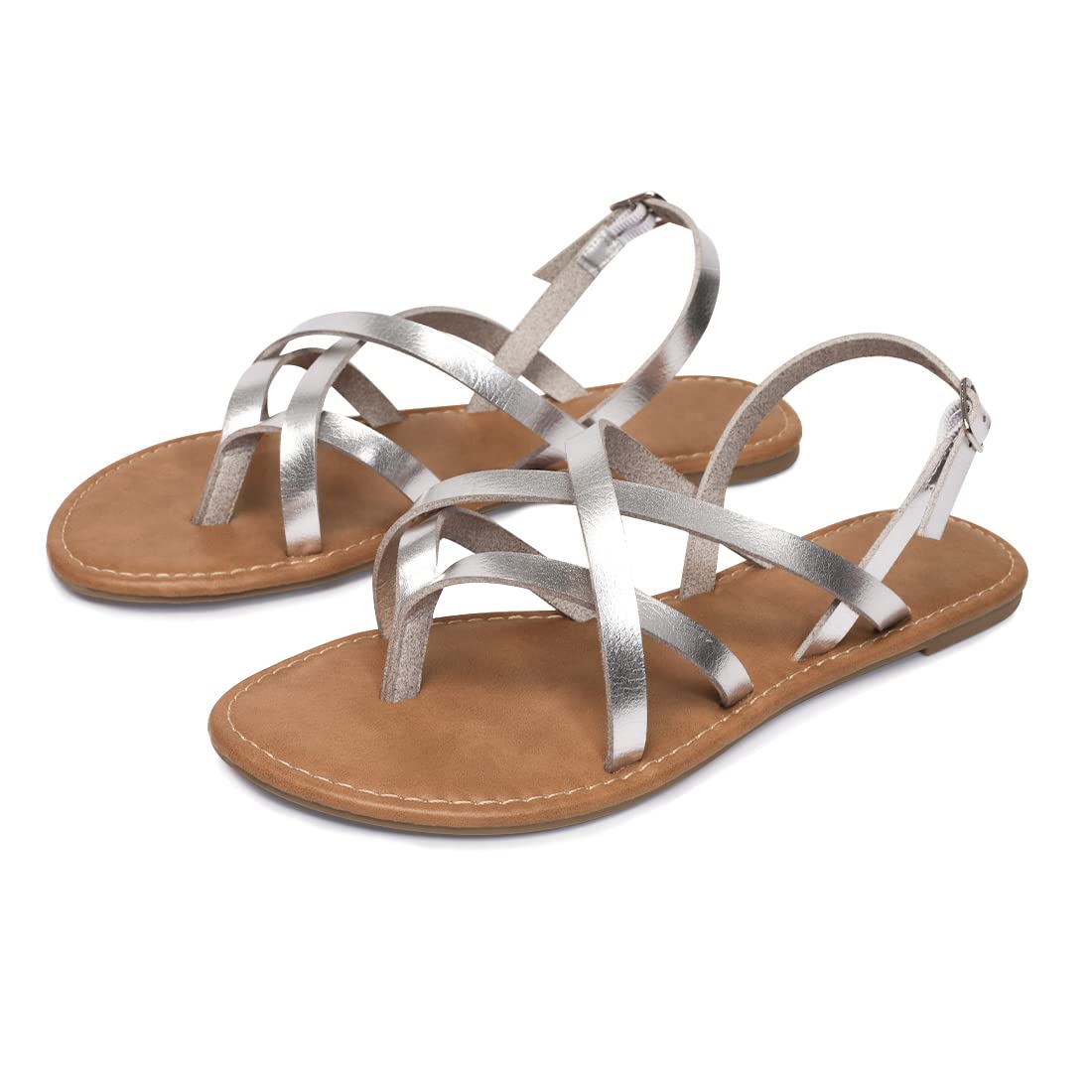 Women's Gladiator Flat Sandals - Strappy Fisherman Sandals with Ankle Strap | Comfortable Summer Casual Shoes for Beach, Walking & Outdoor Activities