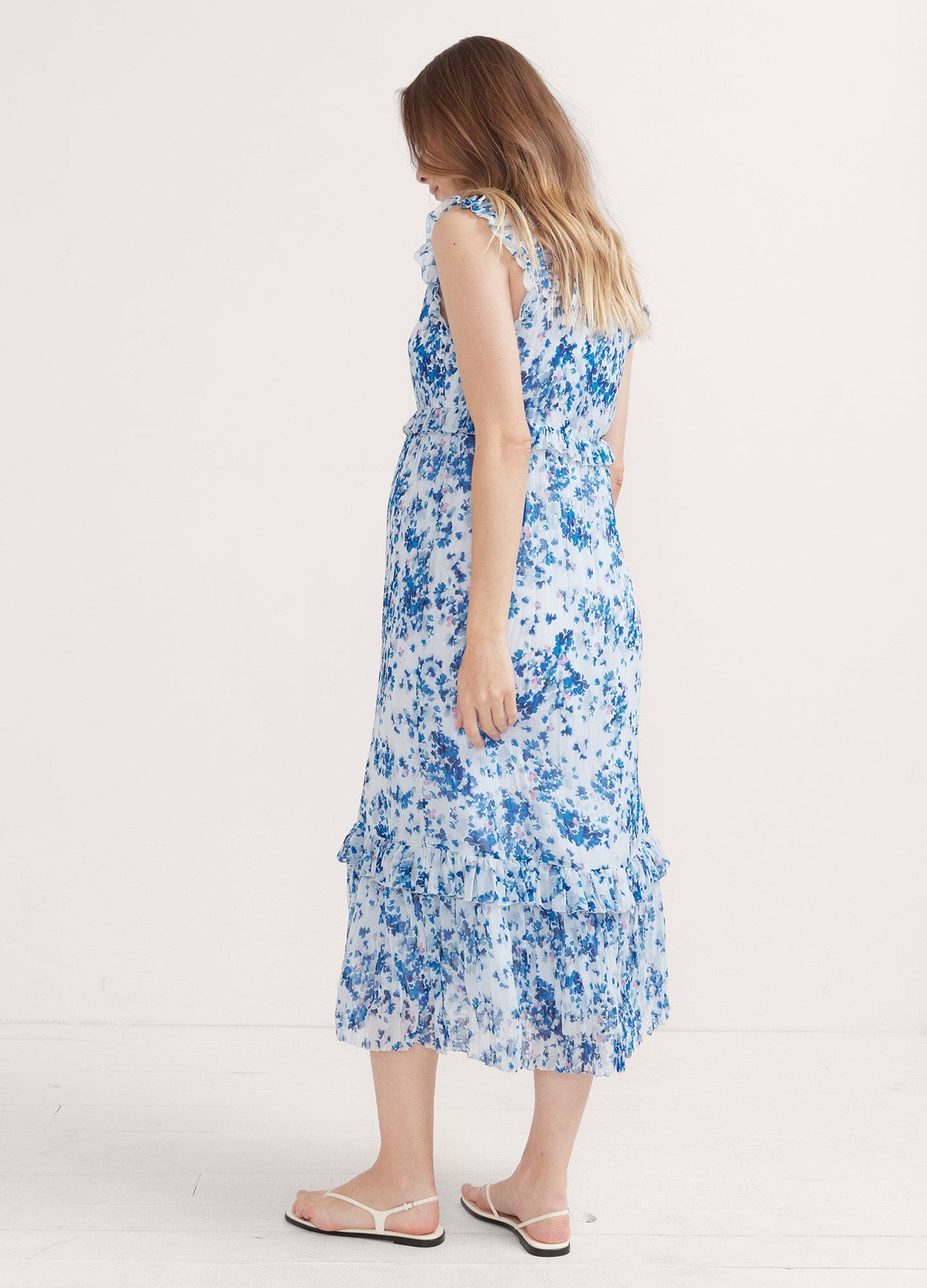 Luna Dress for Women - Elegant Flowy Midi Dress with Short Sleeves & V-Neck | Perfect for Summer, Beach, Date Night & Casual Wear