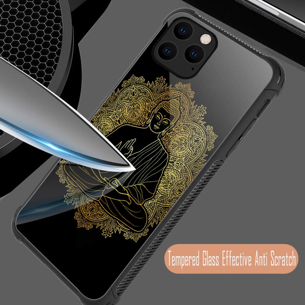 CARLOCA iPhone 11 Pro Max Case - Buddha Design Soft TPU Shockproof Protective Cover for Men & Boys | Anti-Scratch, Durable Phone Case for Daily Use, Work & Travel