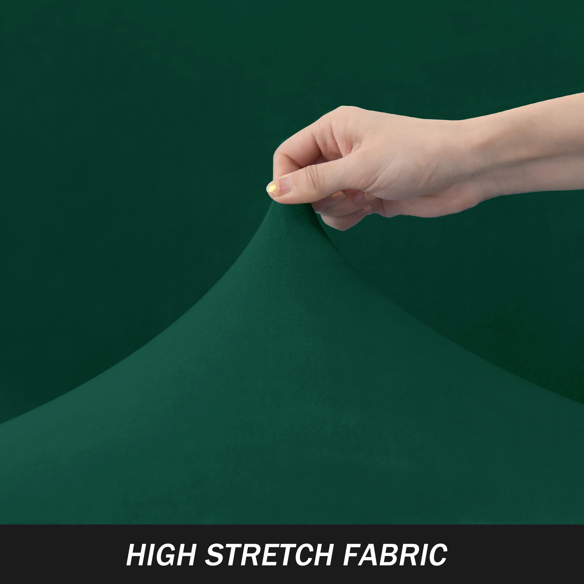 Ultra Soft Velvet Stretch Sofa Slipcover - Large Green Furniture Protector for Couches & Sectionals | Pet & Kid Friendly Couch Cover | Perfect for Living Room, Family Room & Home Decor