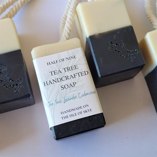 Tea Tree Oil Soap on a Rope - Natural Antibacterial Body Wash for Acne & Skin Irritations - Perfect for Gym, Travel & Camping