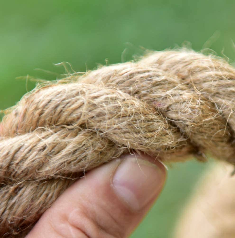 Natural Jute Rope 10m - Eco-Friendly Twisted Manila Hemp Rope for Macrame, DIY Crafts, Gardening & Home Decor - Perfect for Wall Hangings, Plant Hangers & Outdoor Decking (28mm Thick, 10m Length)