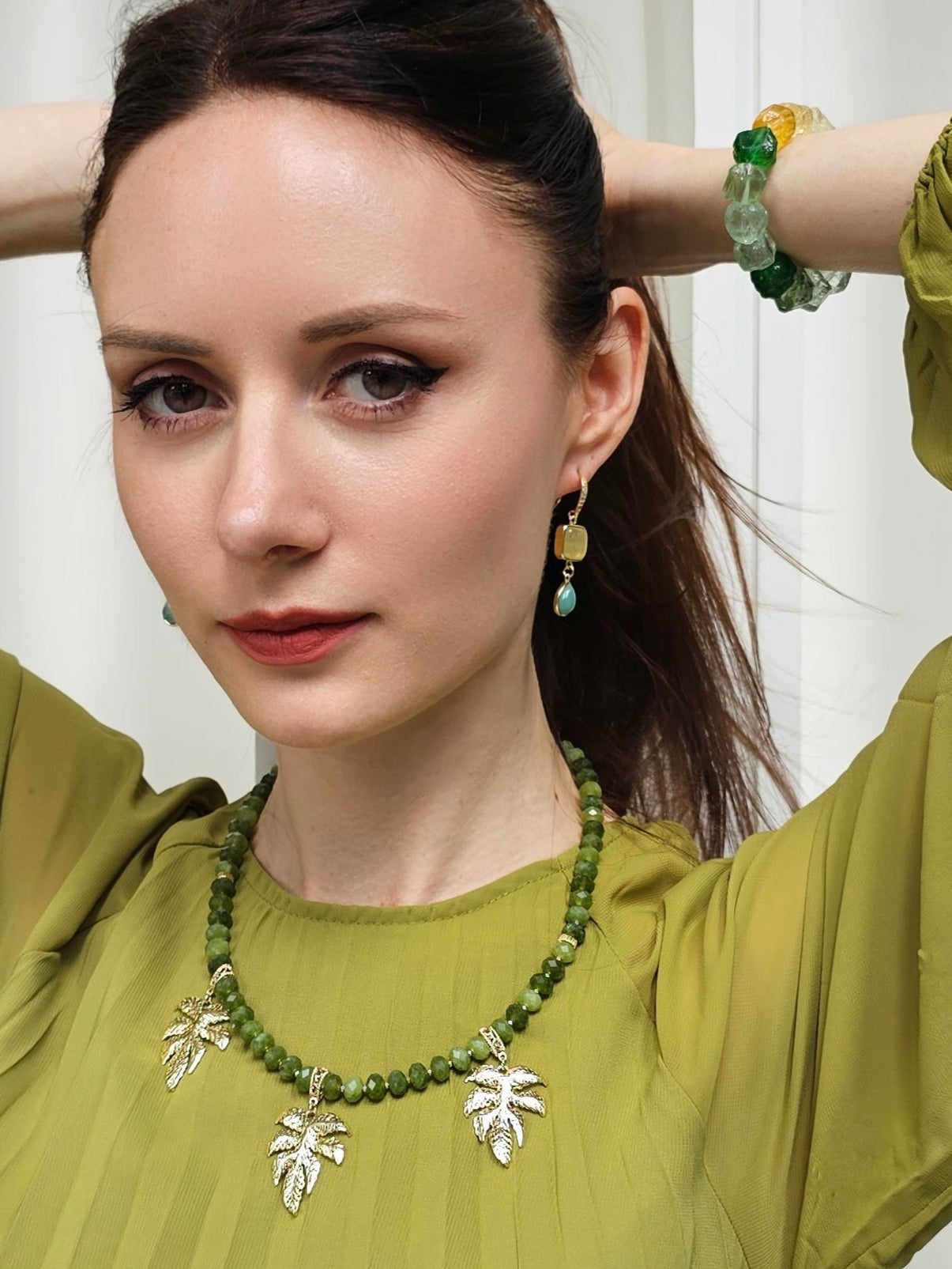 Natural Citrine and Green Amazonite Dangle Earrings for Women | Handmade Boho Jewelry | Perfect for Parties, Weddings & Everyday Wear