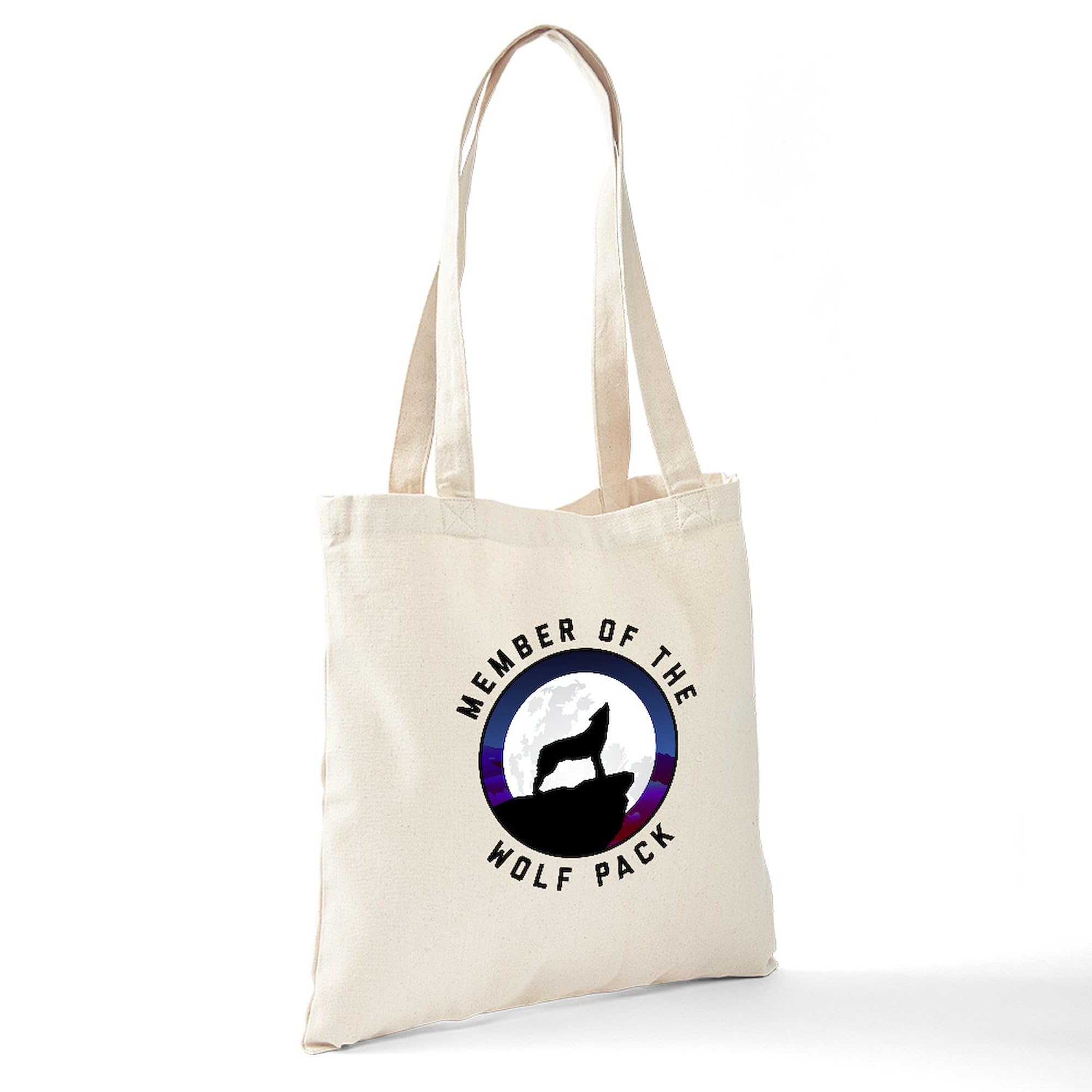 Wolf Pack Tote Bag - Natural Canvas Reusable Shopping Bag for Groceries, Beach & Daily Use | Eco-Friendly & Durable