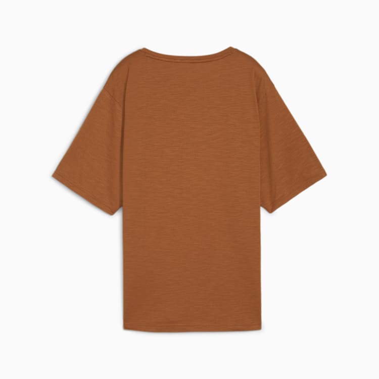 PUMA Women's Graphic OS Brown T-Shirt - Casual Short Sleeve Cotton Tee for Everyday Wear, Gym & Street Style