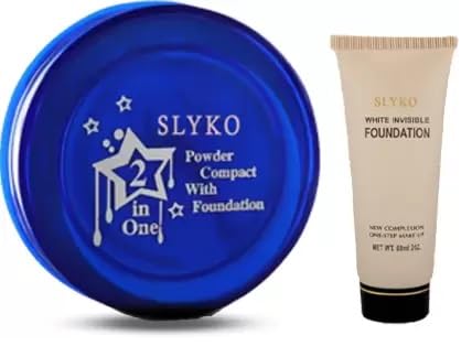 Slyko Compact Powder for Women - Sweat Resistant, Full Coverage Foundation for Indian Skin Tones | 10g | Oil Control & Matte Finish | Perfect for Daily Wear, Office & Special Occasions