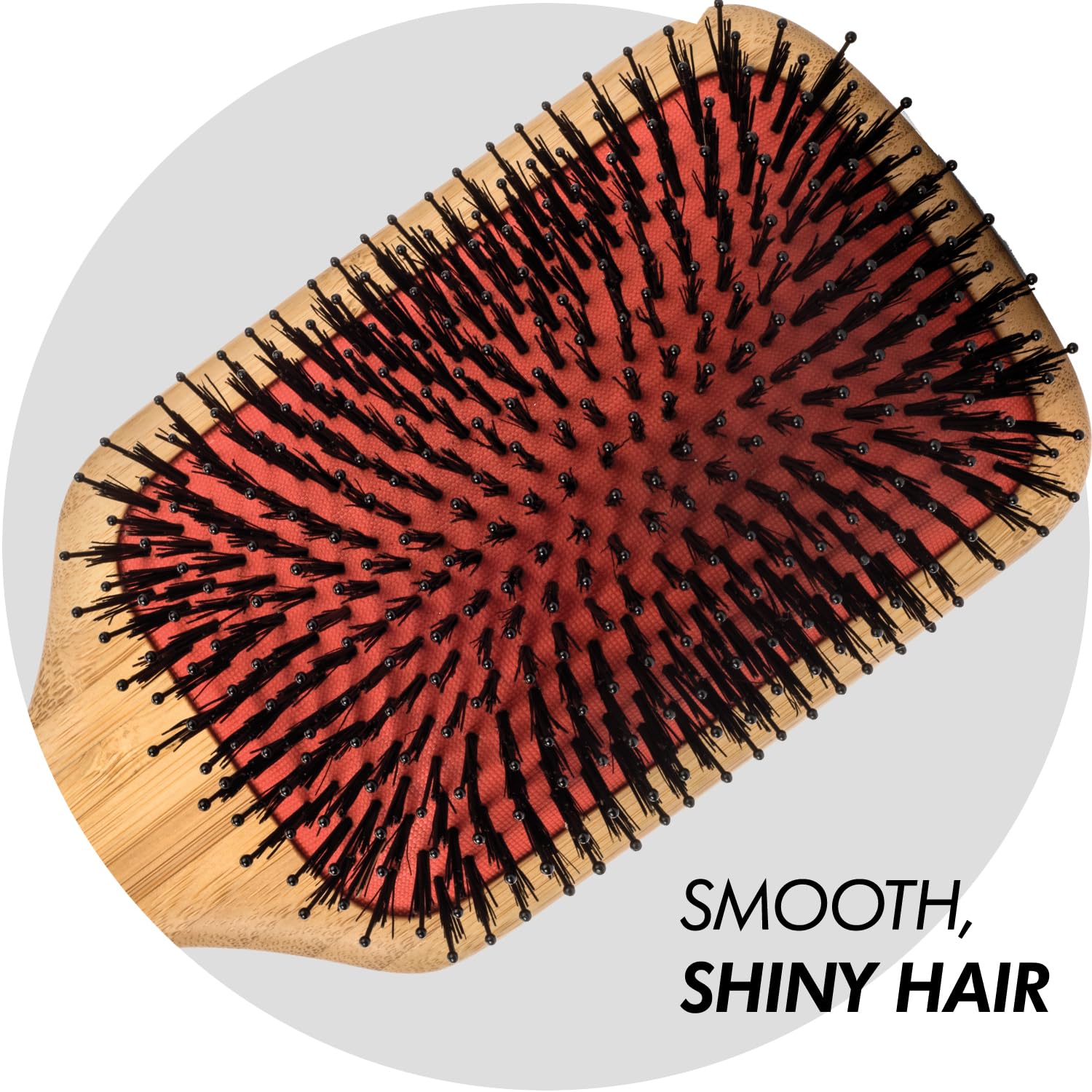 Sam Villa Artist Series Wooden Paddle Brush for Smoothing & Polishing Hair - Professional Styling Tool for Salons & Home Use
