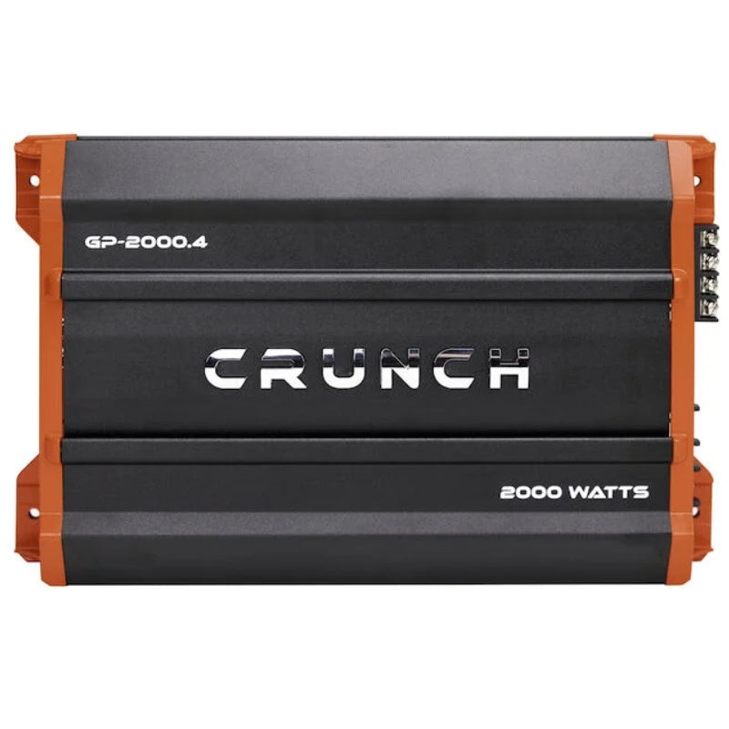Crunch GP 2000.4 2000W 4-Channel Car Amplifier - High Power Car Audio Amp for Bass Boost & Clear Sound | Perfect for Car Stereo Systems & Truck Audio Upgrades
