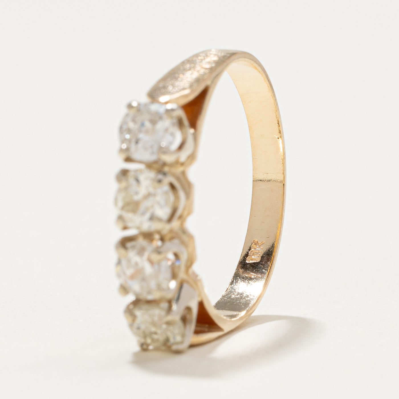 0.85ctw Four Stone Diamond Ring - Size 6.5 - Elegant Wedding Band, Anniversary Gift & Everyday Luxury Jewelry for Women