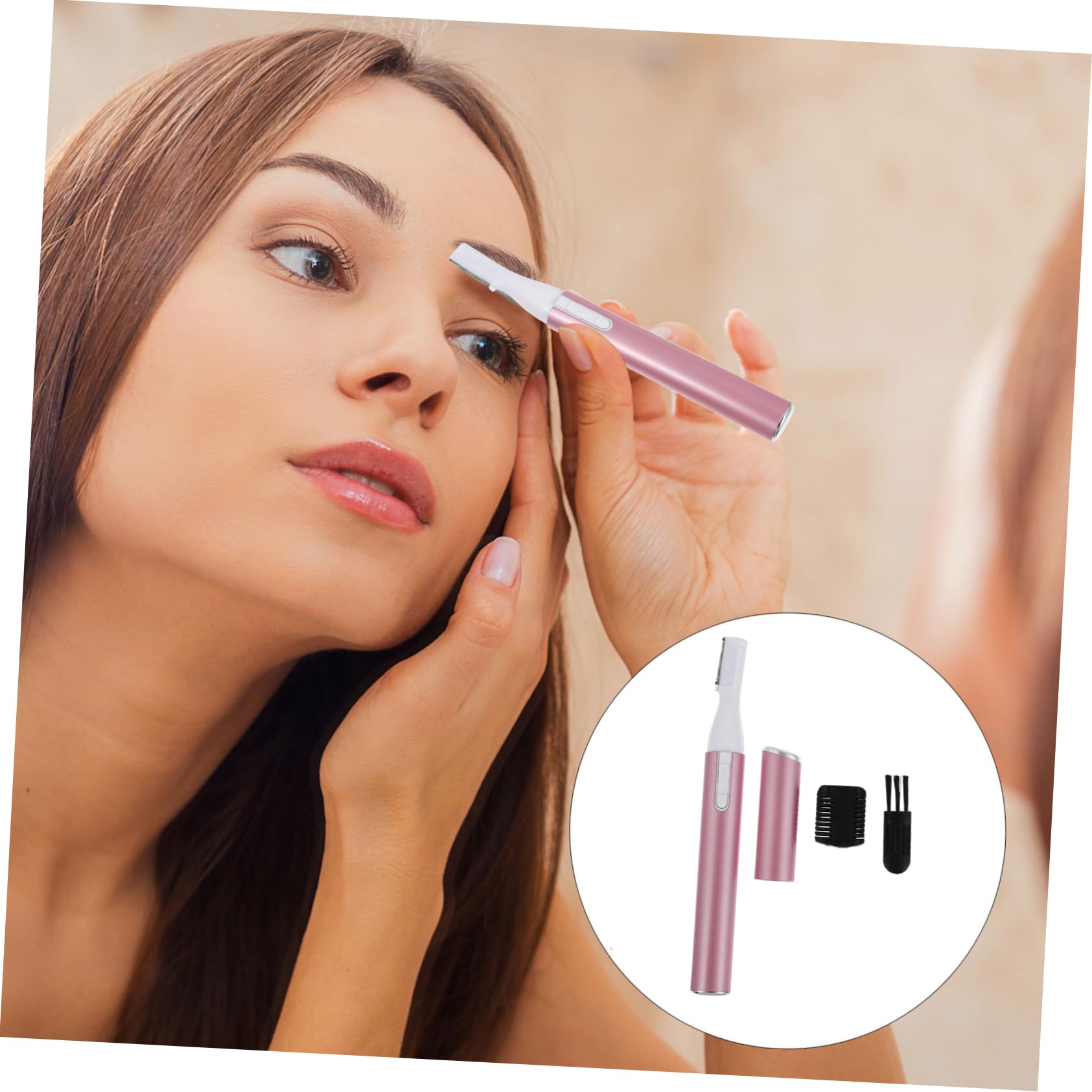 2Pcs Electric Eyebrow Trimmer & Facial Hair Remover - Rechargeable Eyebrow Razor for Women & Men, Painless Hair Removal Machine, Portable Body Groomer for Eyebrows, Upper Lip, Chin - Perfect for Travel & Daily Grooming