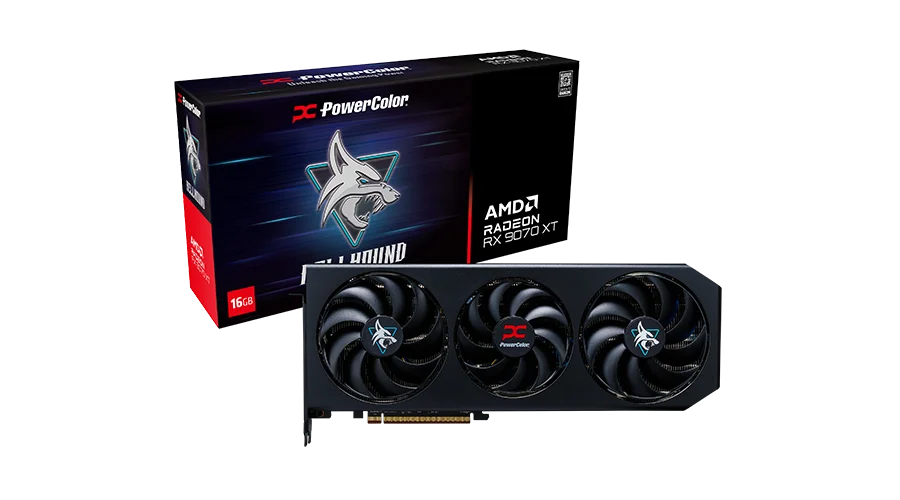 PowerColor Radeon RX 9070 XT Hellhound 16GB GDDR6 Gaming Graphics Card - High Performance GPU for 4K Gaming, VR & Video Editing | Perfect for PC Builds & Workstations