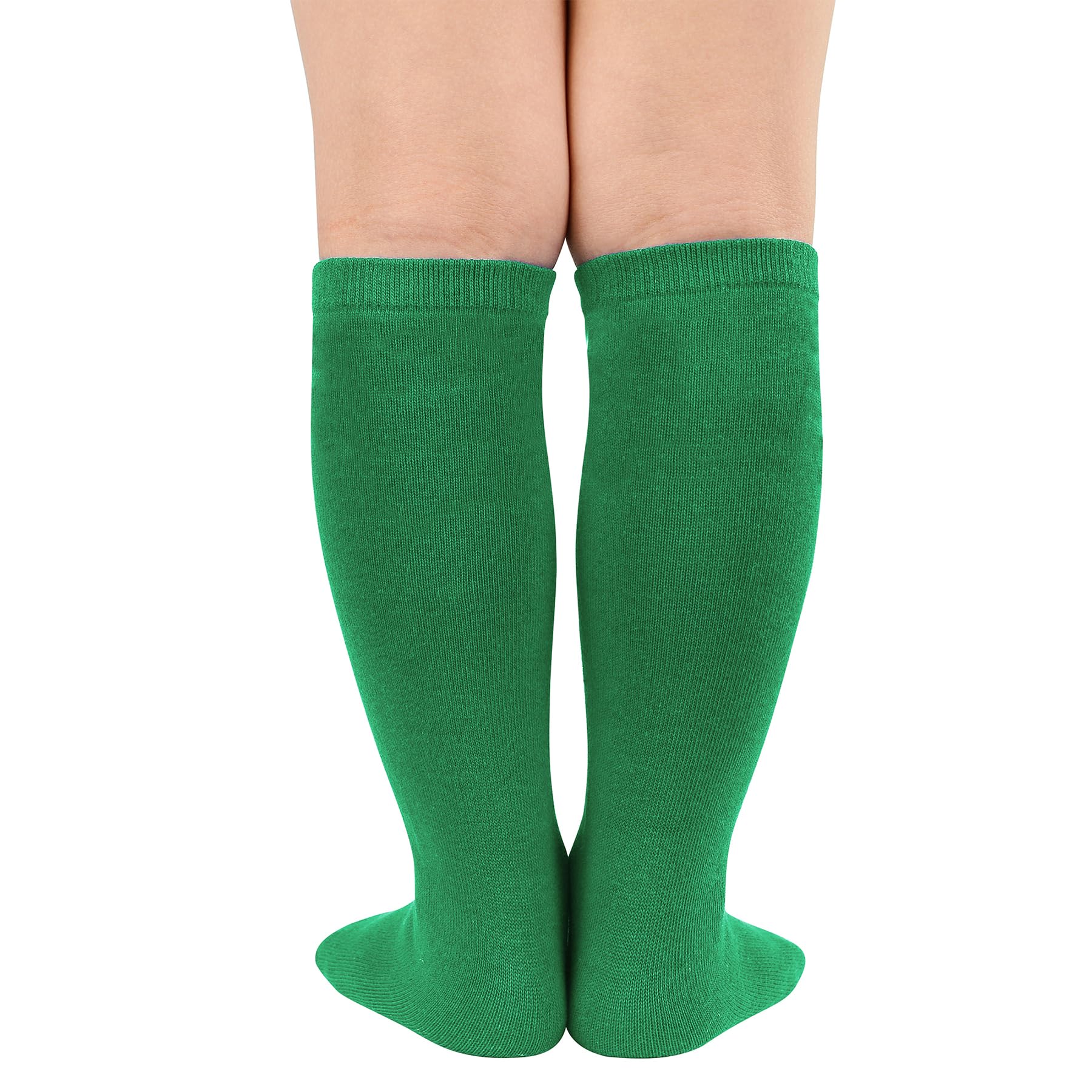 Zando Kids Soccer Socks - Baseball & Softball Knee High Socks for Girls (3-12 Years) - Breathable Cotton, Seamless Design - Perfect for Sports, School & Playtime Activities