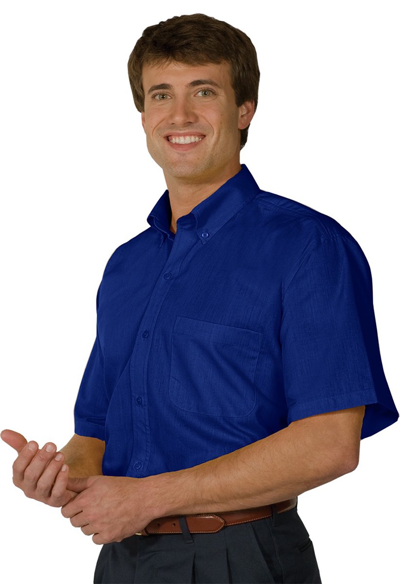 Edwards Garment Men's Big & Tall Wrinkle-Resistant Poplin Dress Shirt - Royal Blue XXX-Large Tall Size | Perfect for Office Wear, Business Meetings & Formal Occasions